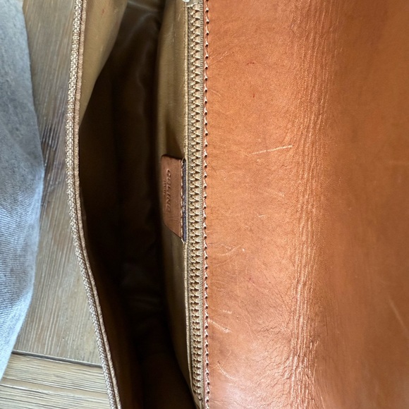 Celine Brown and Tan Crossbody Bag with Leather Accents - Picture 4 of 6